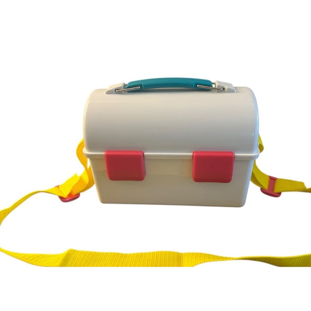 Ice Man By Metro Kane VTG Plastic Cooler Lunch Box 90s Colorblock NEW White‎